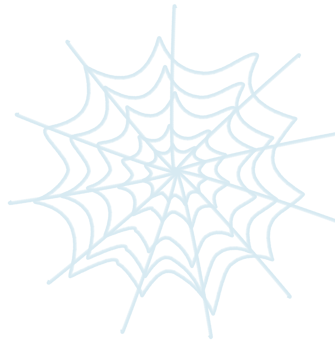 Minimalist spider web for scary Halloween decorations or digital artwork png
