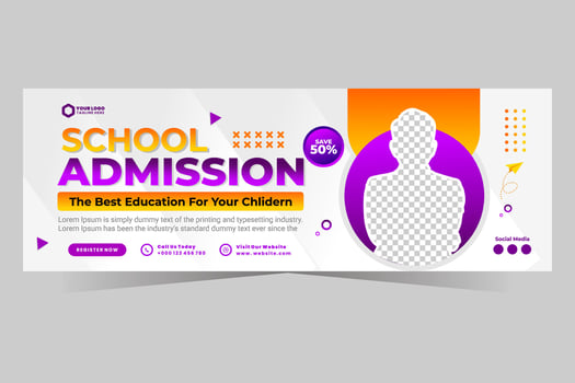 School Admission Signage. Education Admission Billboard vector