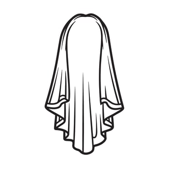Spooky ghost silhouette design for halloween costumes decorations and vintage art vector