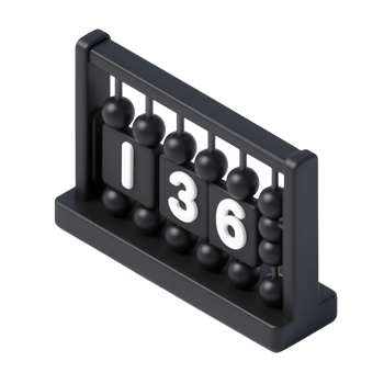 Black scoreboard with white numbers isolated on transparent background png