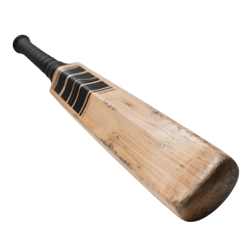Cricket bat with black grip isolated on transparent background png