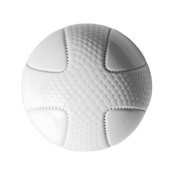 White medicine ball for fitness isolated on transparent background png