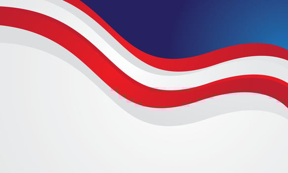 Modern abstract wave background blue and red gradient color vector