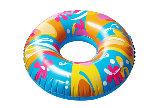 Swim ring isolated. Floating pool accessory cut out. Summer water safety. png