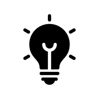 Glowing Idea Symbol with Light Beams and a Forked Element vector