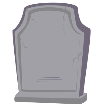 Dark spooky tombstone design for Halloween, eerie grave marker illustration with horror vibe, ideal for haunted themes and scary posters. png