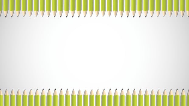 Pencils frame with white background. illustration vector