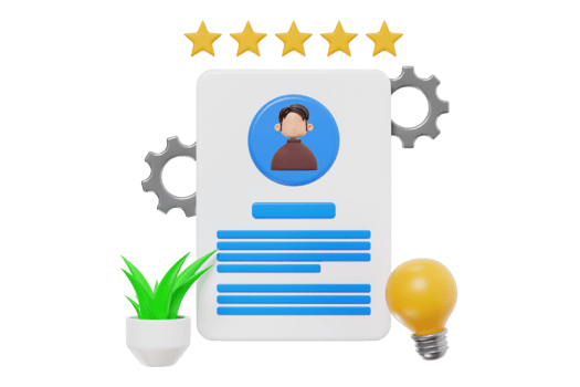3d Employee Resume Rating Illustration png