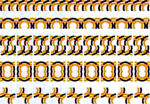 Seamless Pattern Borders in Abstract Curves vector