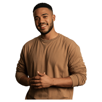 Happy Handsome Man Standing with Confidence Portrait Image png