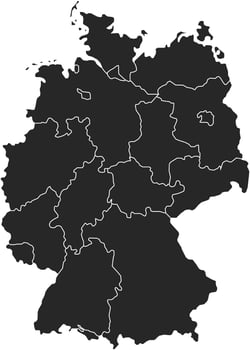 Germany Political Outline Map vector