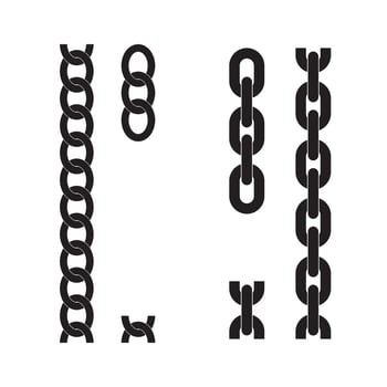 Set of chain illustration, brushes for design vector