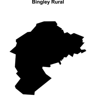 Bingley Rural, England blank outline map vector