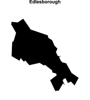 Edlesborough, England blank outline map vector