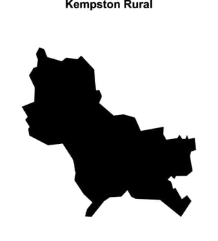 Kempston Rural, England blank outline map vector