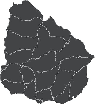 Uruguay Political Outline Map vector