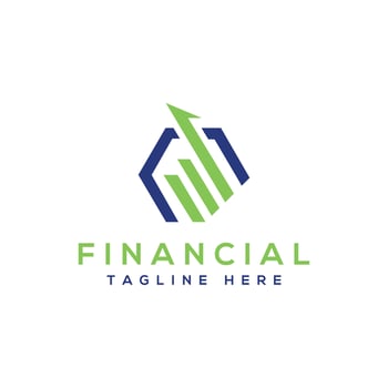 modern financial logo design creative marketing accounting business company startup vector