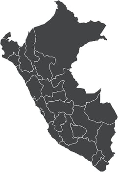 Peru Political Outline Map vector