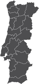 Portugal Political Outline Map vector