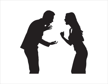 A couple is having a disagreement vector