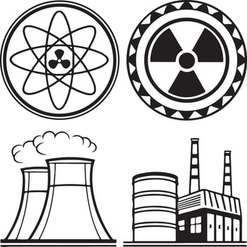 Nuclear Alert Sign Collection vector