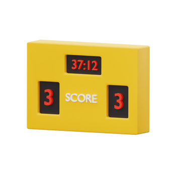 yellow and red scoreboard 3d icon png
