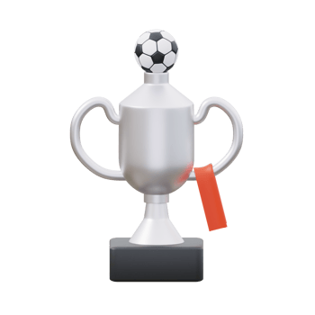 silver trophy 3d icon illustration png