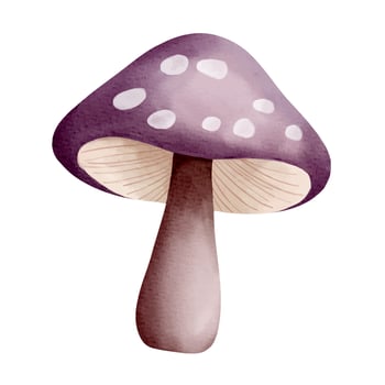 Purple mushroom illustration vector