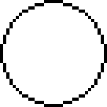 Pixel art circle. Outline circle pixel style png