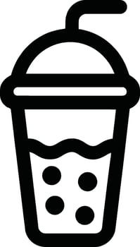 Bubble Tea and Cold Beverage Icon vector