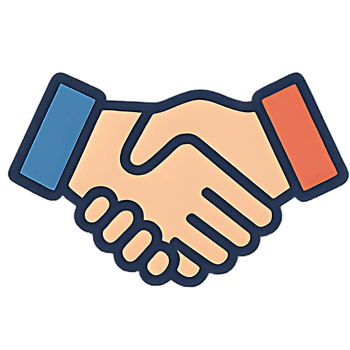 Handshake icon in flat style, partnership and agreement symbol for business apps, contracts, deals, collaboration tools, and corporate communication platforms png