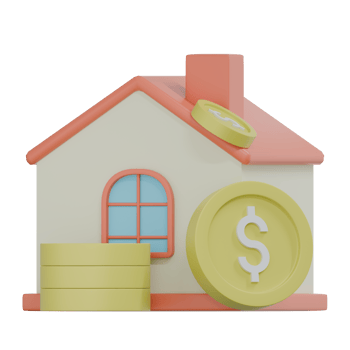 3D Render Property Investment Icon png