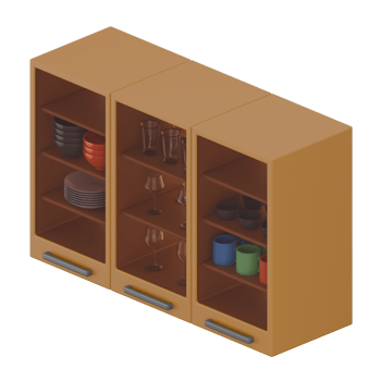 3D Render Kitchen Cabinet Icon png