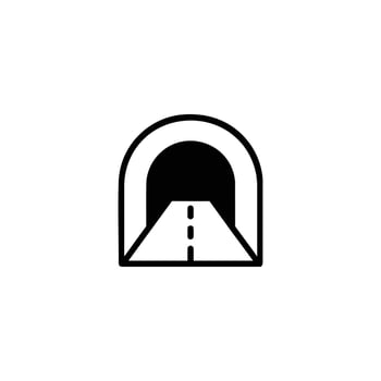 Tunnel View With Perspective Lines Icon vector