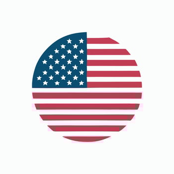 Circular United States Flag Design in Red White and Blue graphic the American flag red white blue colors american flag flag flag circle vector