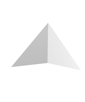 Abstract grey geometric 3D shape with sharp angles png