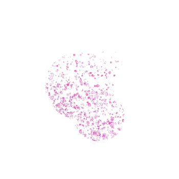 Abstract shape formed by scattered pink glitter particles png