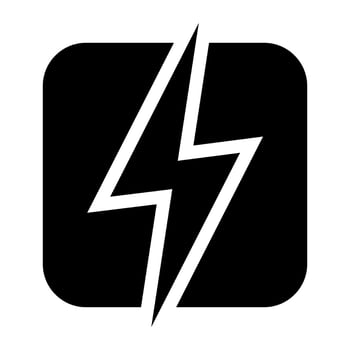 Lightning hand draw web icon . Electric power illustration sign. Energy symbol. vector