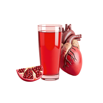 3D Pomegranate Juice Drink Heart Health Booster Transparent Background Image png