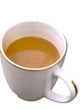 A cup of tea is shown in a white cup png