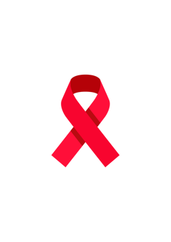 Red ribbon symbol representing AIDS HIV awareness png