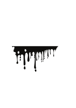 Black paint or liquid dripping design element png