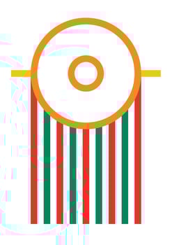 Design wall art bauhaus line strip unique vector