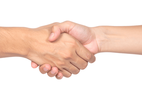 Isolated shaking hands object png