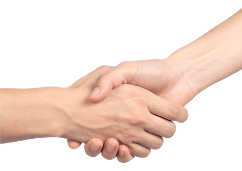 hands shaking isolated on transparent background png