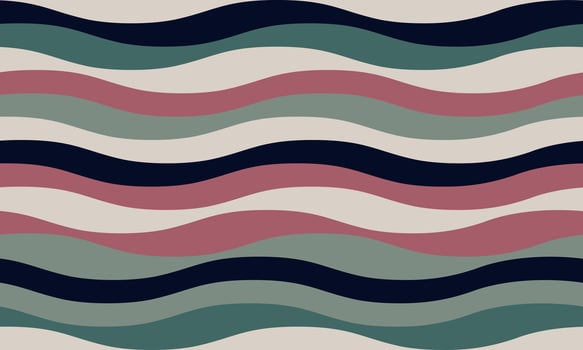 Serene wavy stripes in muted jewel tones. A calming, versatile pattern perfect for website backgrounds, textiles, or stationery. Evokes feelings of peace and fluidity. vector