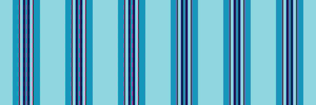 7iesta lines stripe texture, aztec vertical pattern . Sippie seamless textile background fabric in cyan and pink colors. vector