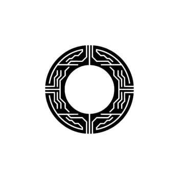 Geometric Celtic Circle, Minimalist, Symbolic Motif - Geometry vector