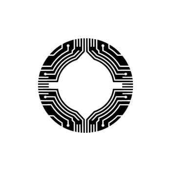 Circuit Ring Minimalist Tech , Digital Connection vector