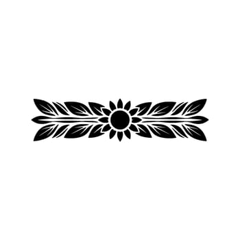 Stylized Floral Border, Minimalist , Elegant Divider vector